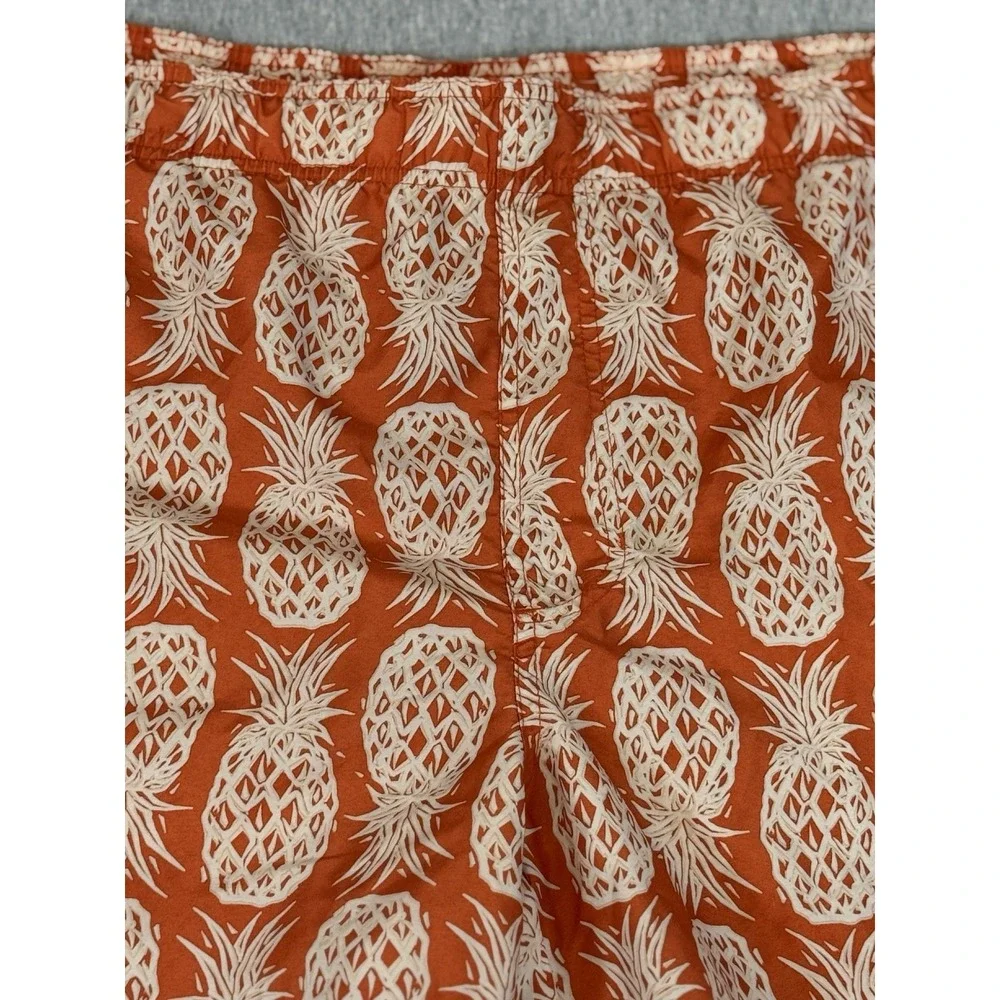 OP Ocean Pacific Shorts Men's XL/XG 40/42 Swim Trunks Orange Hawaiian Pineapple